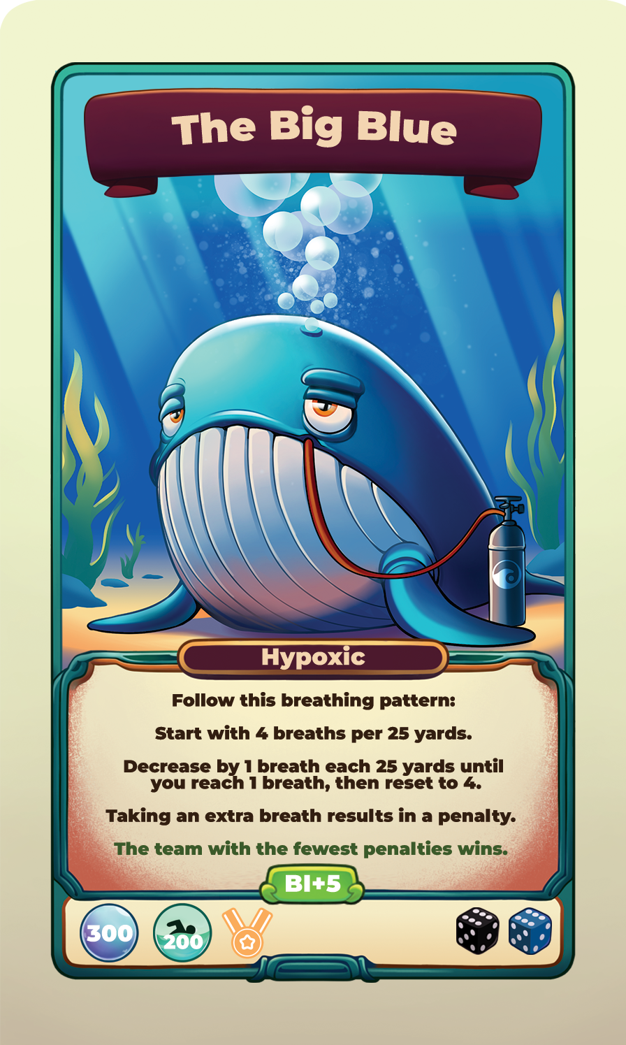 The Big Blue challenge card